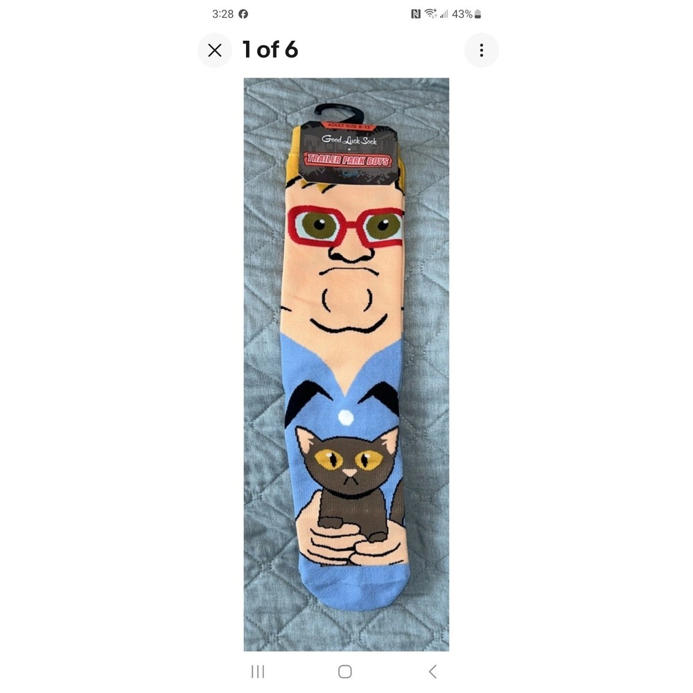 2 pair Mens Trailer‎ Park Boys Bubbles Socks Adult Shoes Size 8-13 NWT
